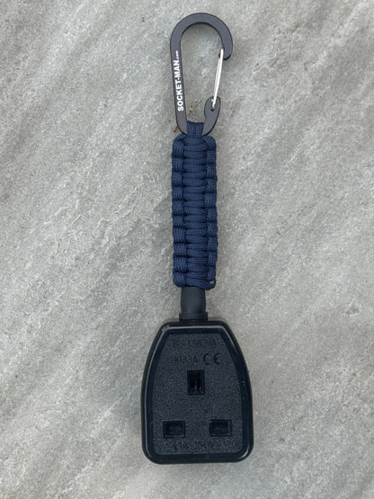 Socket Tester Holder, with paracord clip V1  (Dark Blue)