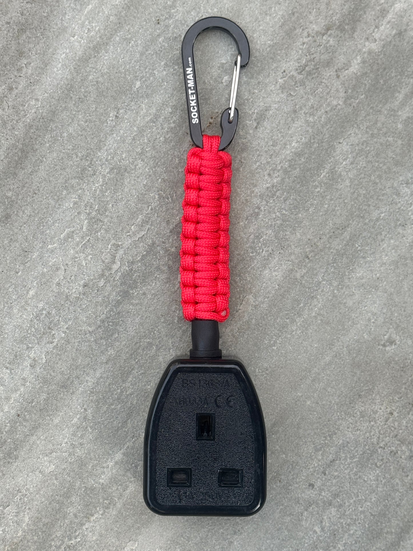 Socket Tester Holder, with paracord clip V1  (Red)