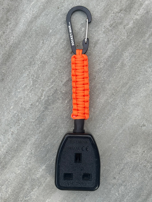 Socket Tester Holder, with paracord clip V1  (Orange)