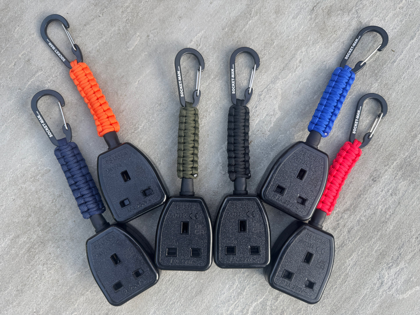 Socket Tester Holder, with paracord clip V1  (Red)