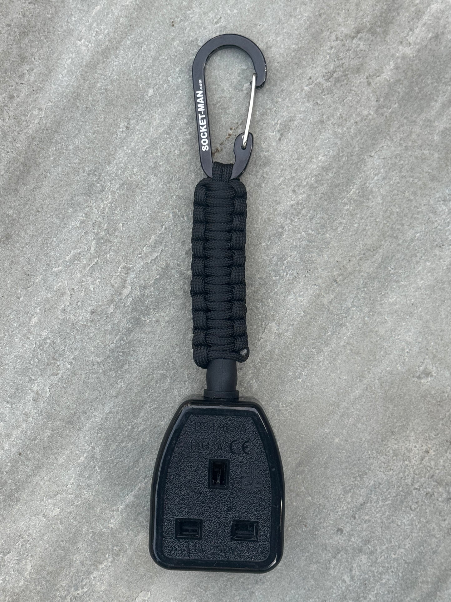 Socket Tester Holder, with paracord clip V1  (Black)