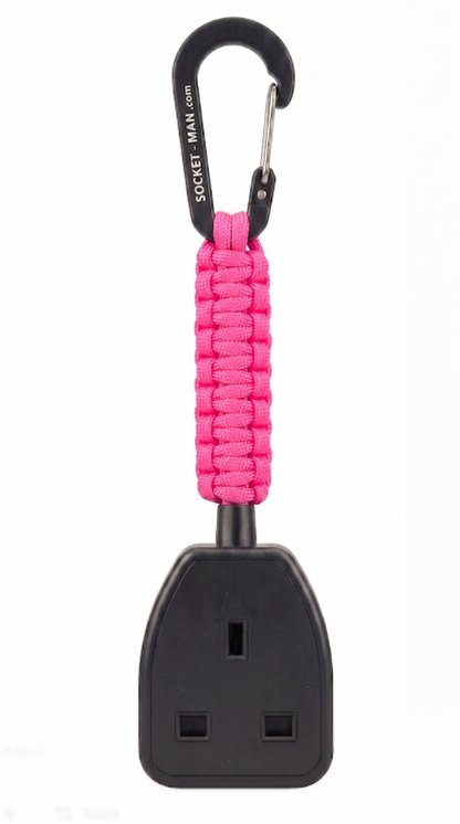 Socket Tester Holder, with paracord clip V1  (Pink)