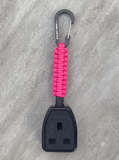 Socket Tester Holder, with paracord clip V1  (Pink)